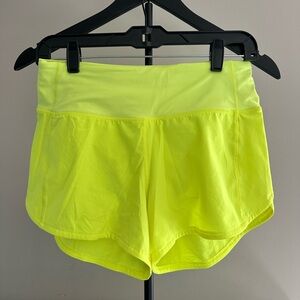 Lululemon yellow shorts size 4 Tall 4 inch length